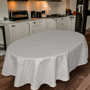 Stolnjak Ovalni 160x220cm White lotos